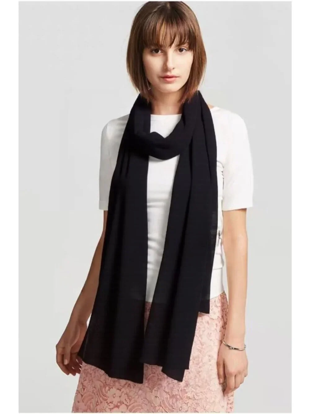 Luxurious 100% Silk Long Scarf | Large Oblong Shawl for Women | Gift-Ready
